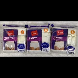 Hanes women’s cotton brief panties size 6. NIP
